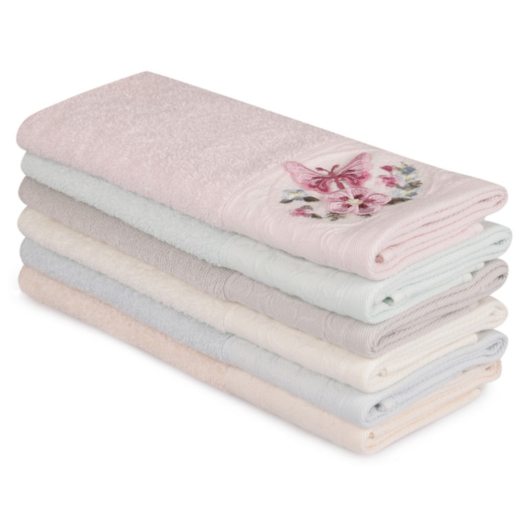 Ensemble Serviettes De Bain Modern Threads Ophelia Stone - 6 Serviettes, 2 Essuie-Mains, 2 Débarbouillettes